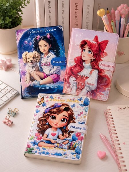 دفتر سلك جلد _ Princess